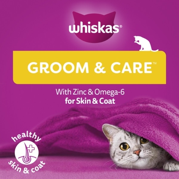 Whiskas Groom & Care Adult Cat Treats With Chicken 45G