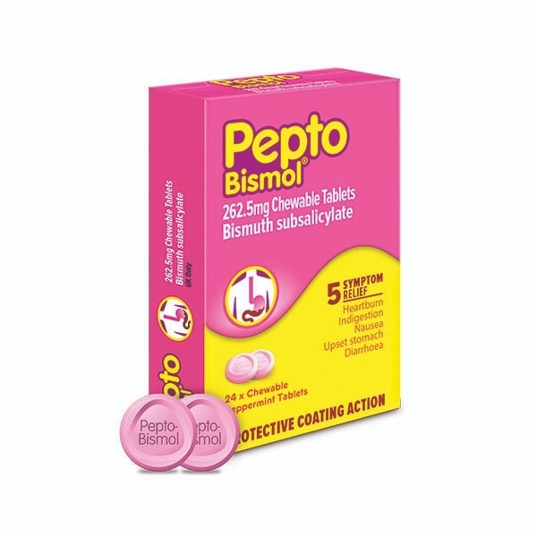 Pepto Bismol Chewable Tablet Peppermint 24s