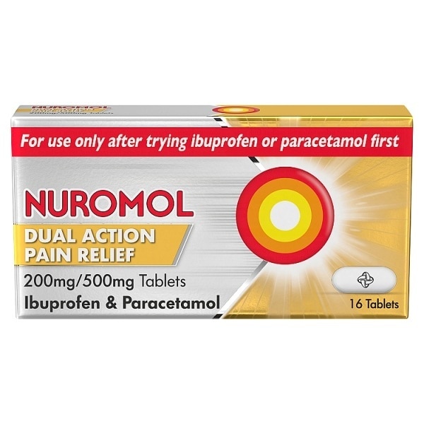 Nuromol Tablets 16s, pack product pack.