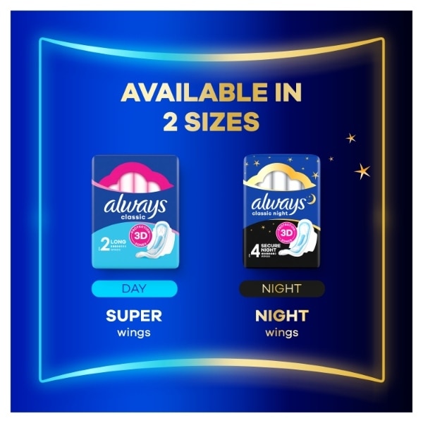 Always Maxi Classic Night Pads 8s