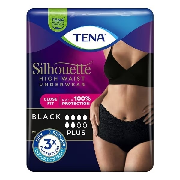 Tena Silhouette Pants Plus Medium Black 9 Pack