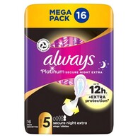 Always Plat Secure Night Extra (Szie 5) Sanitary Towels 16 Pads