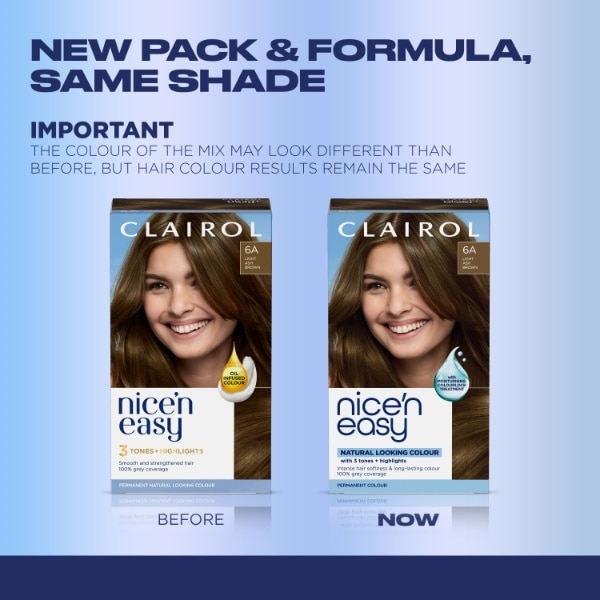 Clairol Nice'n Easy Hair Dye 6A Light Ash Brown
