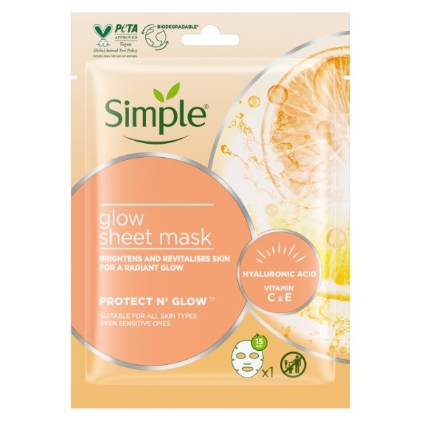 Simple Protect 'N' Glow 48h Glow Sheet Mask