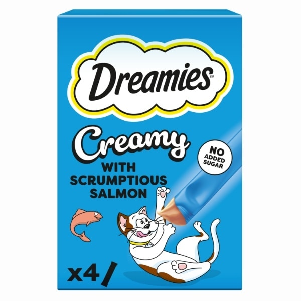 Dreamies Creamy Snack Cat & Kitten Treat With Salmon Flavour 40G