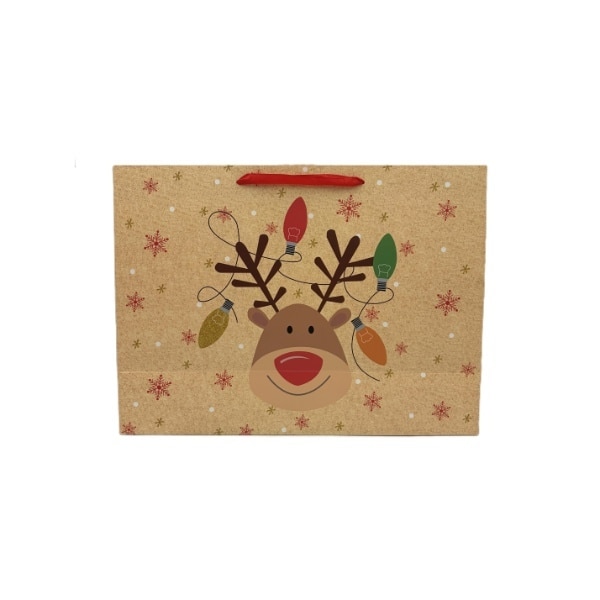 Traditional Bag - Christmas Style Kraft Reindeer
