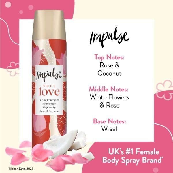 Impulse Bodyspray True love Garnet 150ML