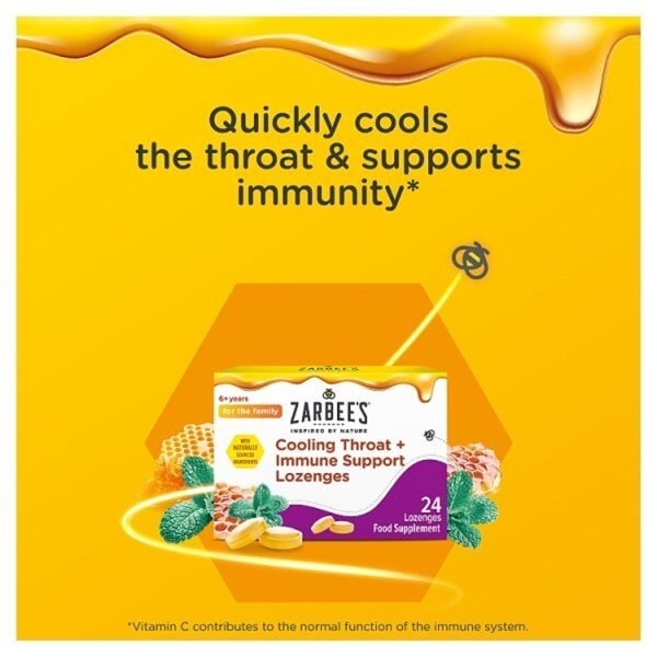 Zarbees Throat Immune Lozenges 24Ss