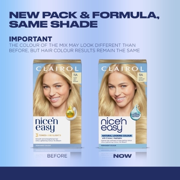 Clairol Nice'n Easy Hair Dye 11A Ultra Light Ash Blonde