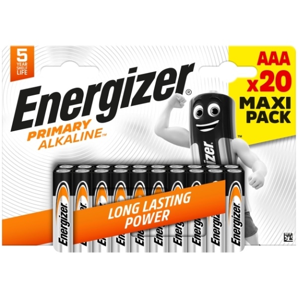 Energizer Primary Alkaline Aaa 20 Pack