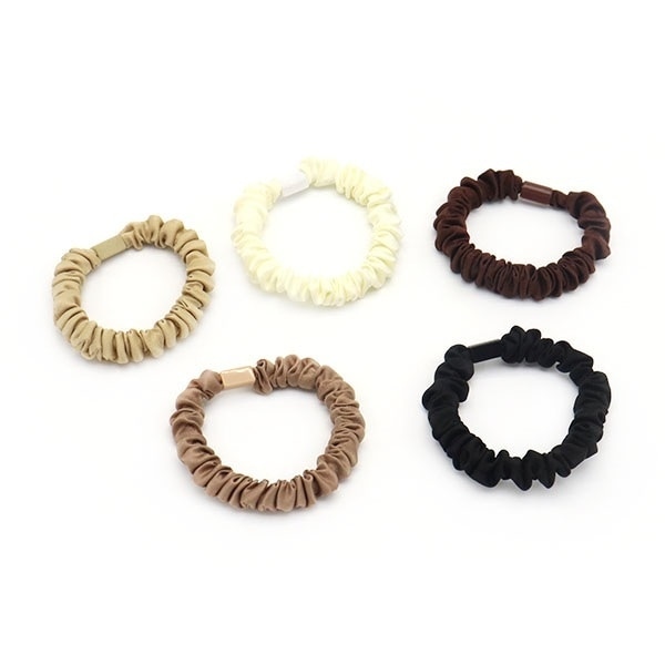 Mini Scruncies - Brown Gold 5 Pack