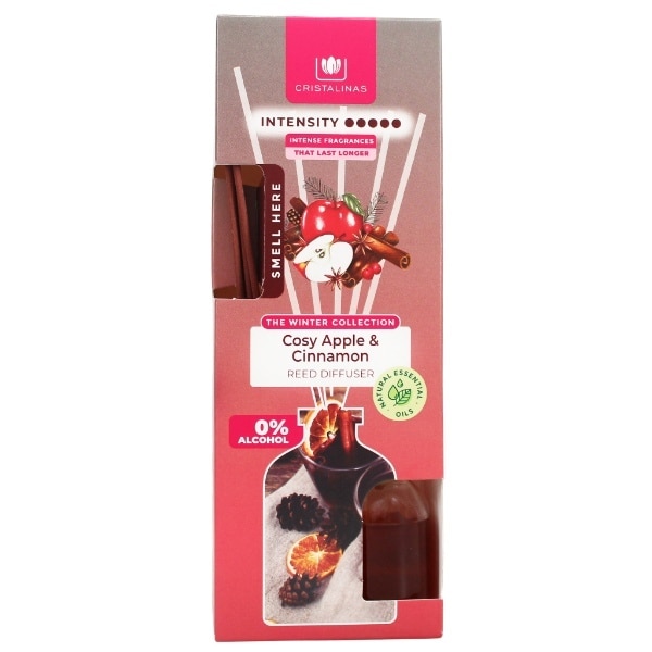 Cristalinas 25,m Reed Diffuser - Cosy Apple & Cinnamon