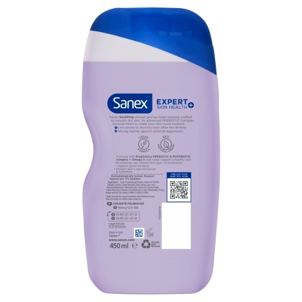 Sanex Shower Gel Dermo Soothing 450ml