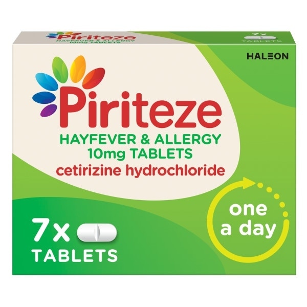 Piriteze Hayfever & Allergy 10mg Film Coated Tablets, 7s