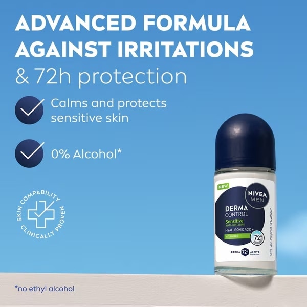 NIVEA MEN DERMA SENS 72H DEO RO 50ML