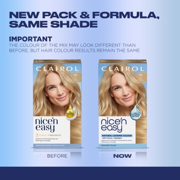Clairol Nice'n Easy Hair Dye 9B Light Beige Blonde