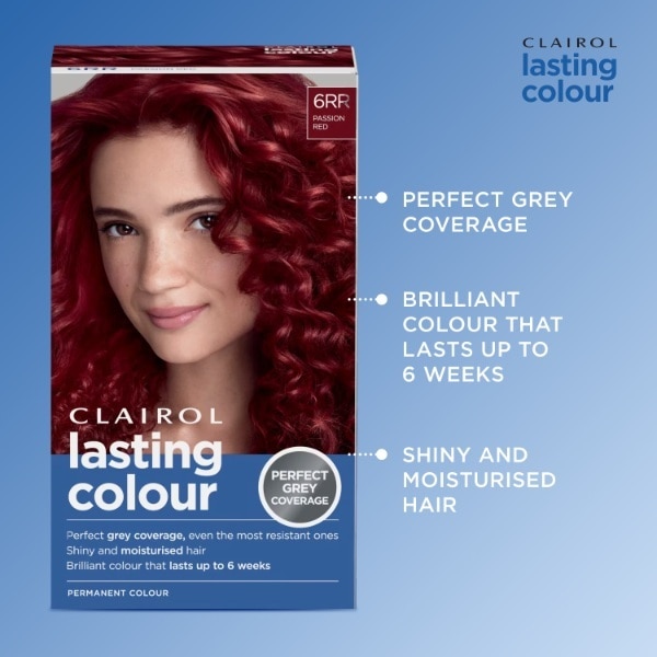 Clairol Lasting Colour Permanent Hair Dye - 6Rr Passion Red