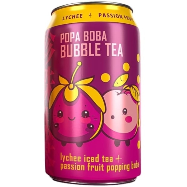 Popa Boba Bubbletea Lychee Passionfruit 320ml