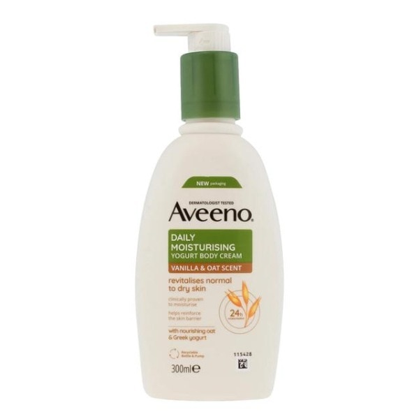 Aveeno Yoghurt Body Cream, Vanilla & Oat Scent 300Ml