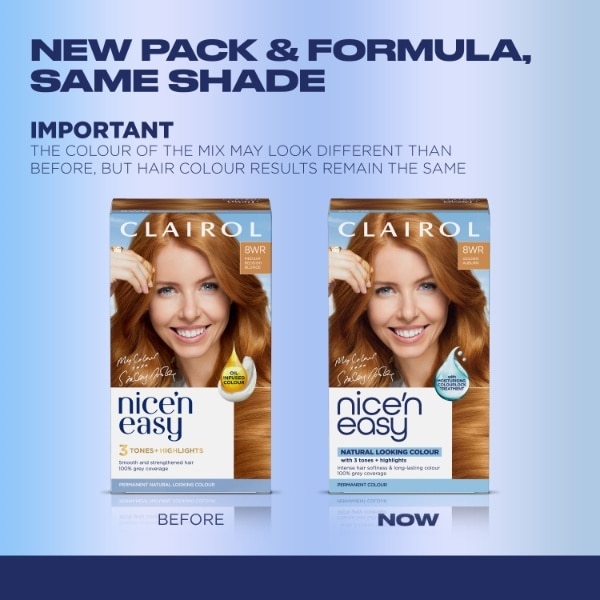 Clairol Nice'n Easy Hair Dye 8WR Golden Auburn