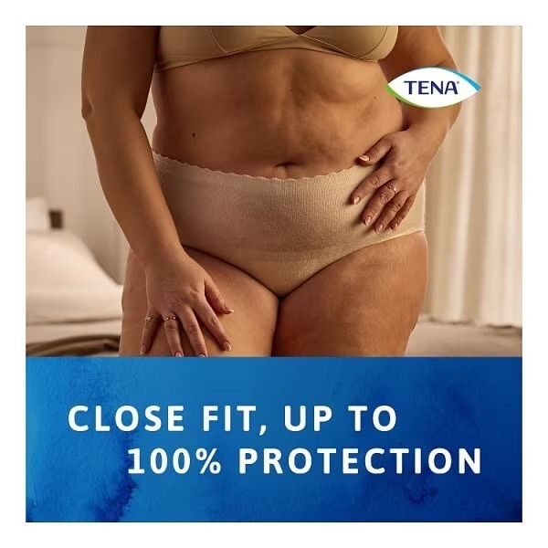 Tena Silhouette Pants Plus Large Cream 8 Pack