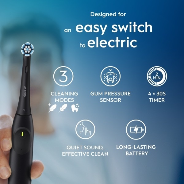 Oral B Io2 Black & Pink Toothbrush Duo