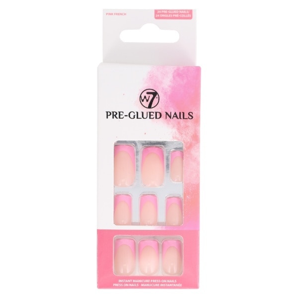 W7 Pre-Glued Nails - Pink French.