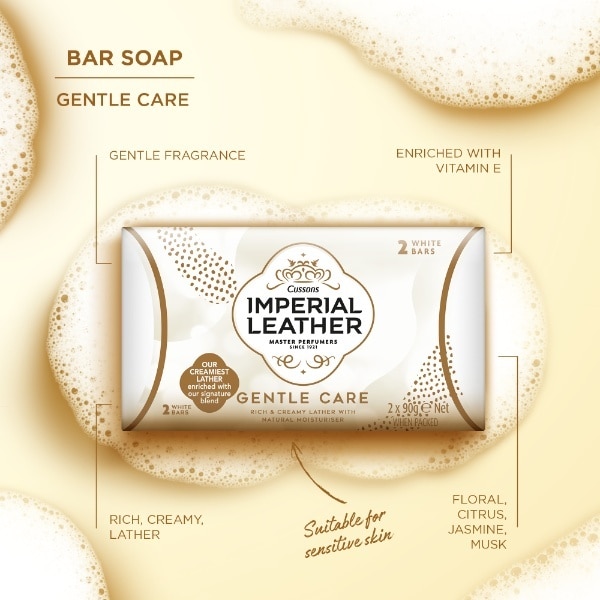 Imperial Leather Soap 90g Gentle Care Twin Pack