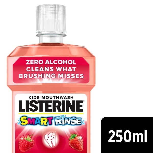 Listerine Smart Rinse Kids Mouthwash Berry 250ml