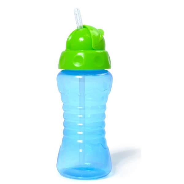 Griptight Flexi Straw Flip Top Bottle Blue