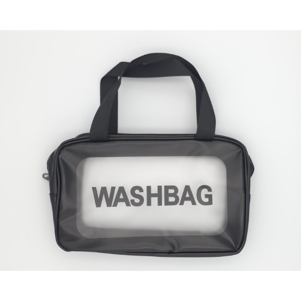 Clear Handled Wash Bag Black