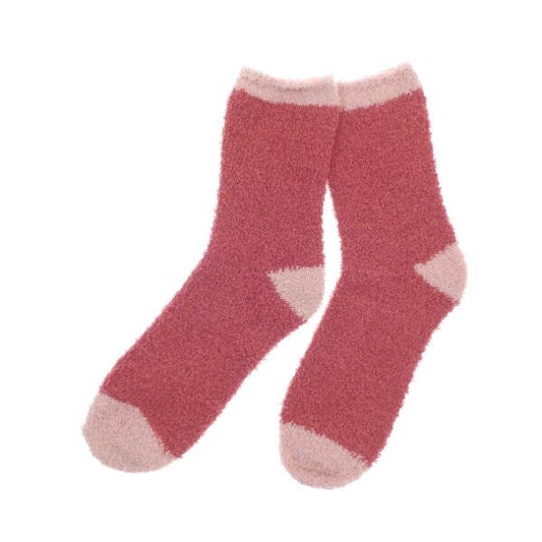 Fluffy Socks 2 Pack Pink Zebra