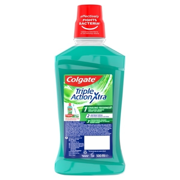 Colgate Triple Active Cooling Fresh Mouthwash 500ml