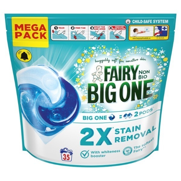 Fairy Non Bio The Big One Pods, Washing Capsules 35 Washes