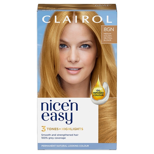 Clairol Nice'n Easy HairDye 8GN Medium Golden Neutral Blonde
