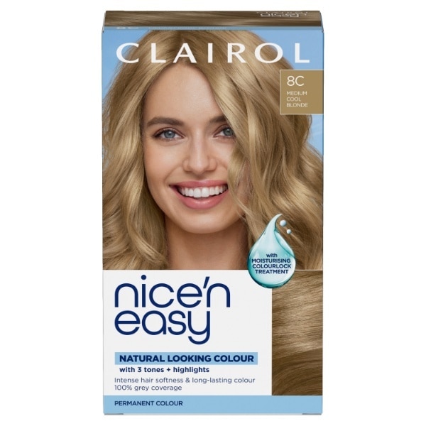 Clairol Nice'n Easy Hair Dye 8C Medium Cool Blonde