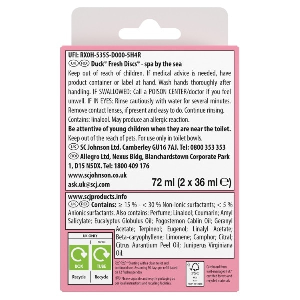 Duck Fresh Disc Spa By The Sea Twin Refill