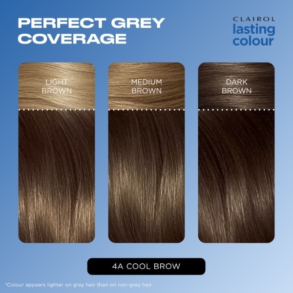 Clairol Lasting Colour Permanent Hair Dye - 4A Cool Brown