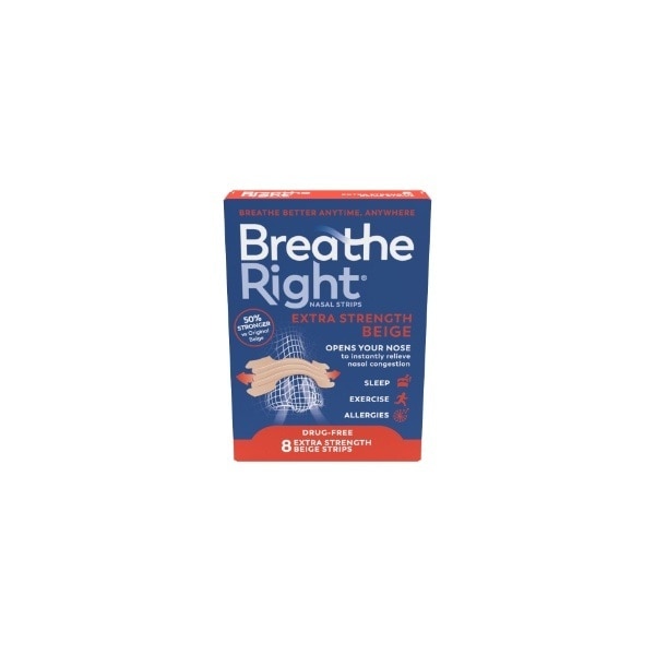 Breath Right Nasal Strips Extra Strength Beige 8 Pack
