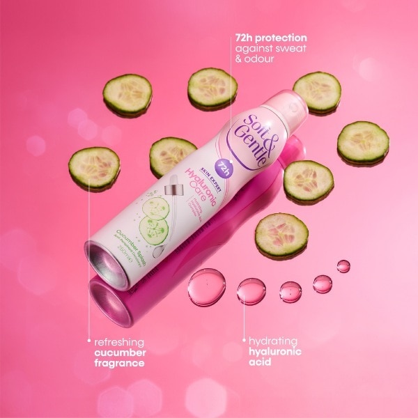 Soft&gentle Hyaluronic 72H Deodorant Cucumber