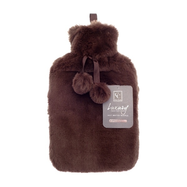 Faux Fur Hot Water Bottle Mink, drink bottle.
