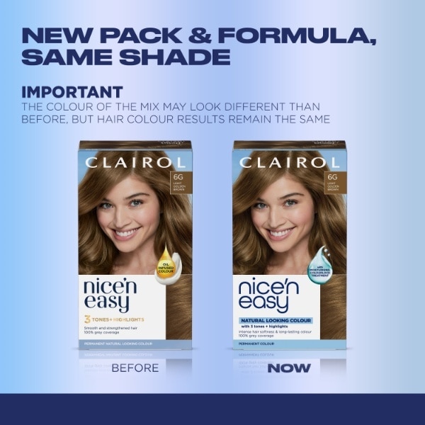 Clairol Nice'n Easy Hair Dye 6G Light Golden Brown