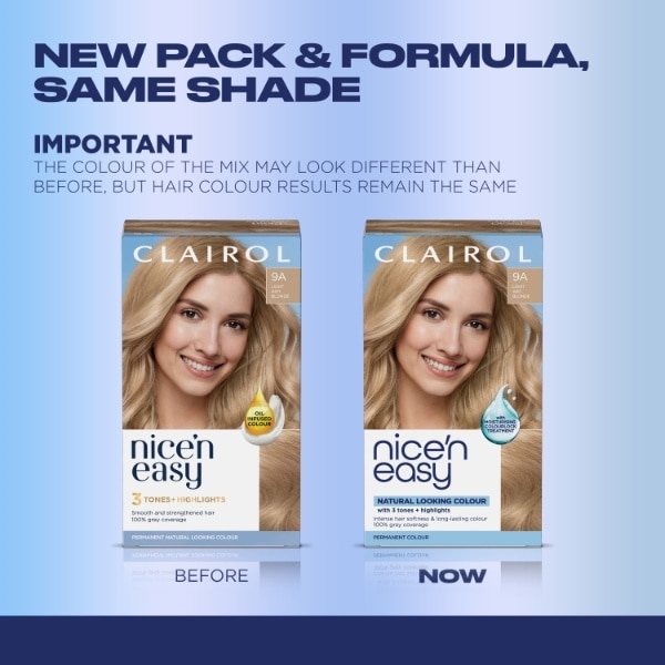 Clairol Nice'n Easy Hair Dye 9A Light Ash Blonde