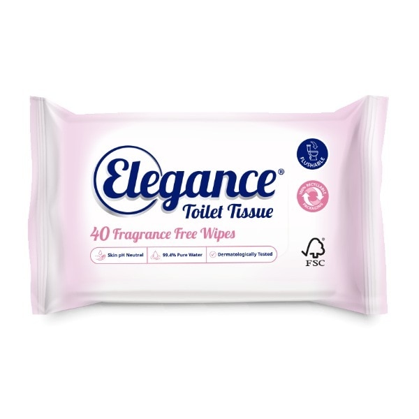 Elegance Sensitive Moist Toilet Tissue 40 Wipes
