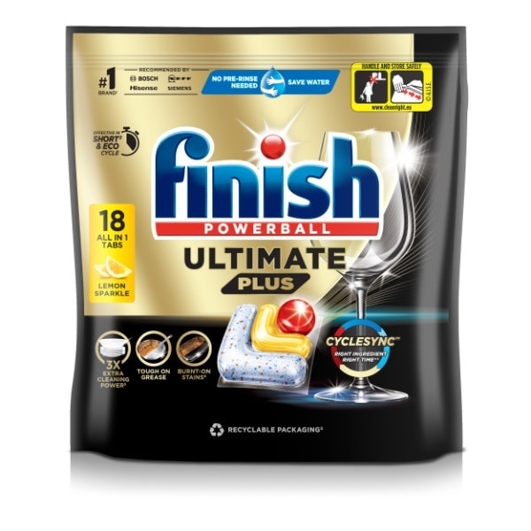 Finish Ultimate Plus Lemon 18 Pack
