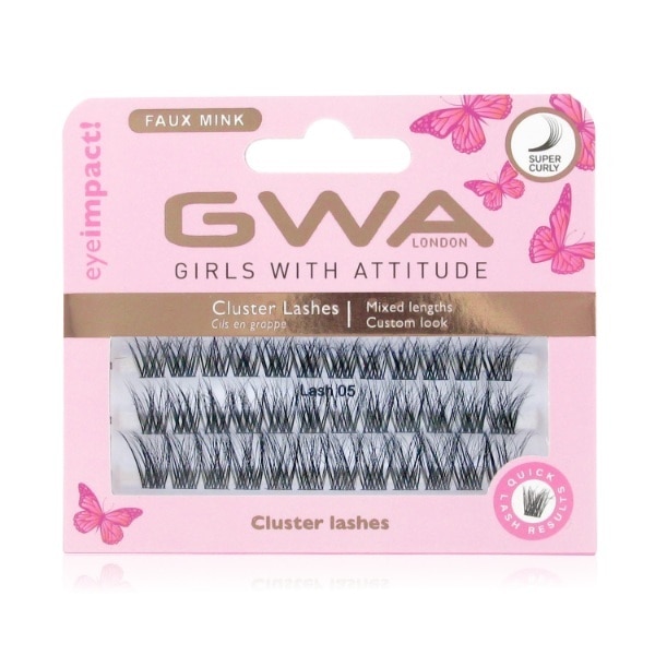 Seamless Cluster Lashes 05-Super Curly Faux Mink