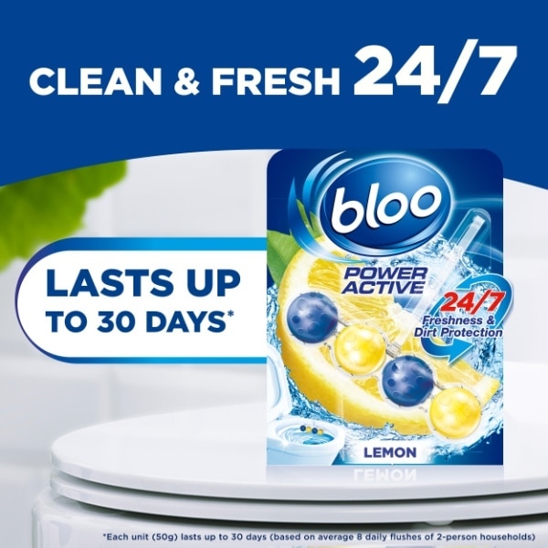 Bloo Power Active Lemon Rim Block 3 Pack
