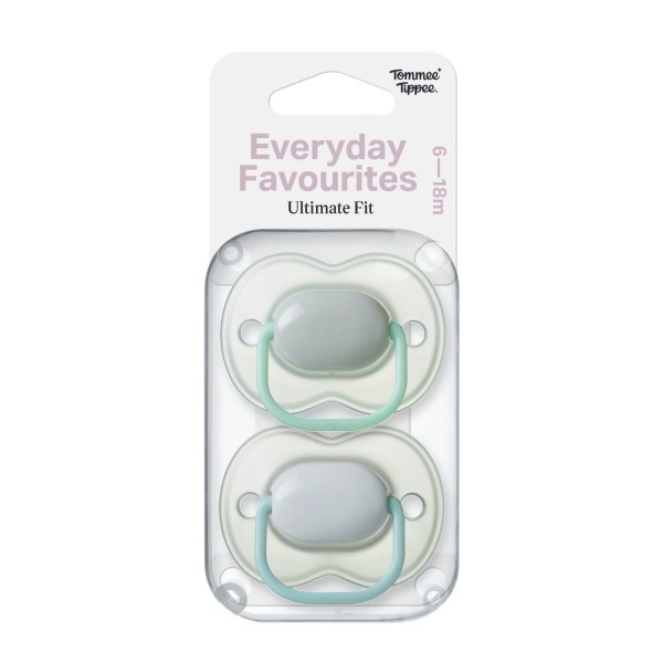 Tommee Tippee Everyday Soother 6-18M X2 Grey/Blue