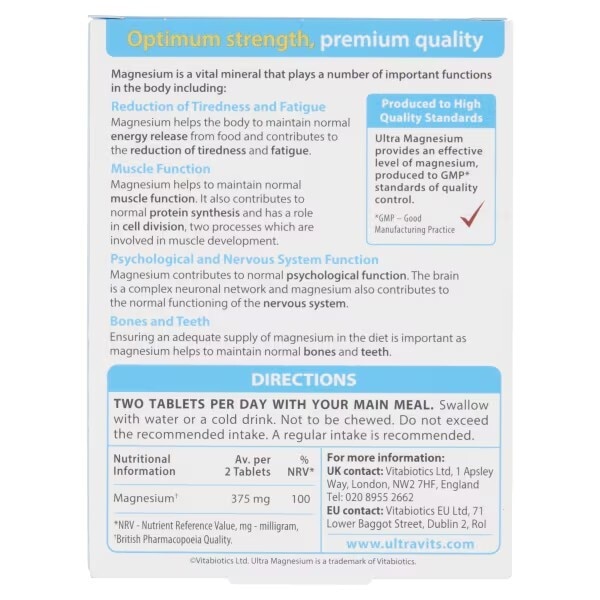 Vitabiotics Ultra Magnesium 60 Tablets