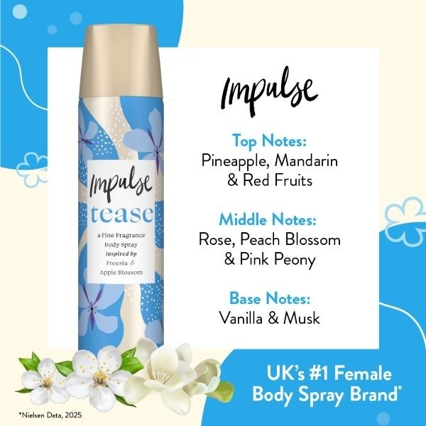 Impulse Body Spray Tease 75ml